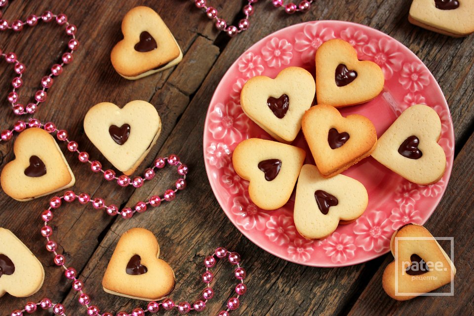Печенье “Сердечки” на 14 февраля