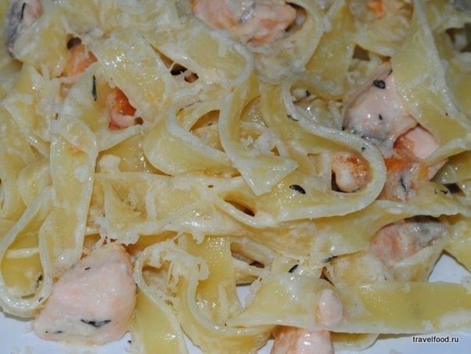 Паста с лососем в сливочном соусе рецепт – Итальянская кухня: Паста и пицца. «Еда»