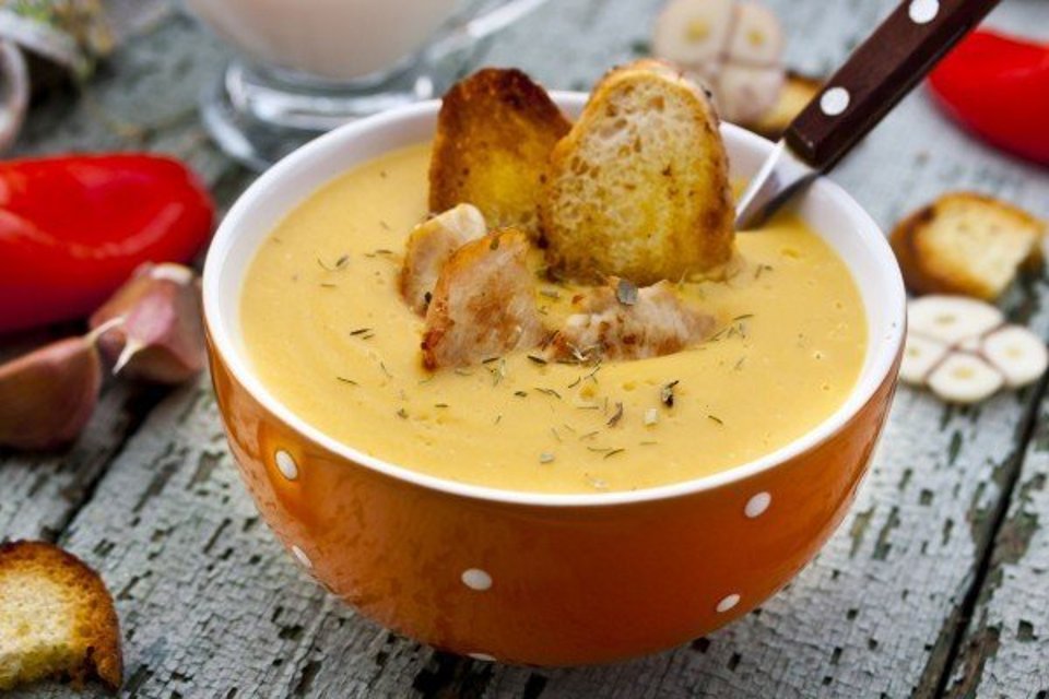 Рецепт сырный крем суп с курицей рецепт с фото