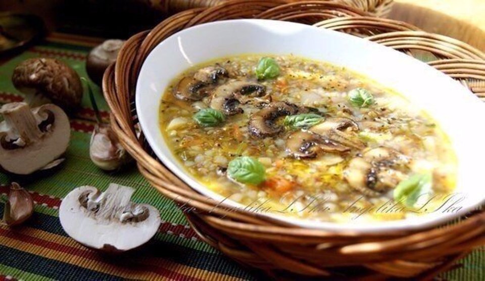 Рецепт грибного супа с гречкой