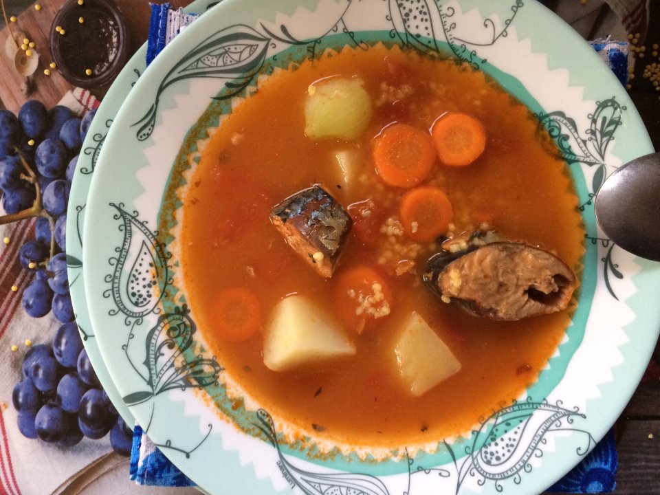 Суп из консервированной скумбрии (Мультиварка) - рецепт для мультиварки - Patee. Рецепты