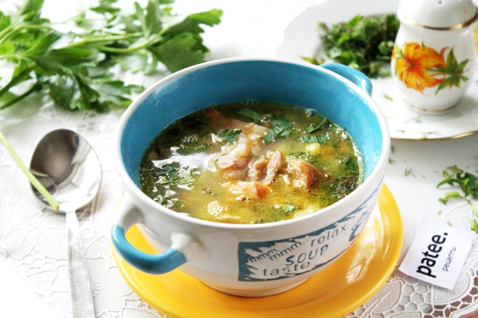 Гороховый суп с копченостями рецепт пошагово с фото классический в кастрюле картошкой