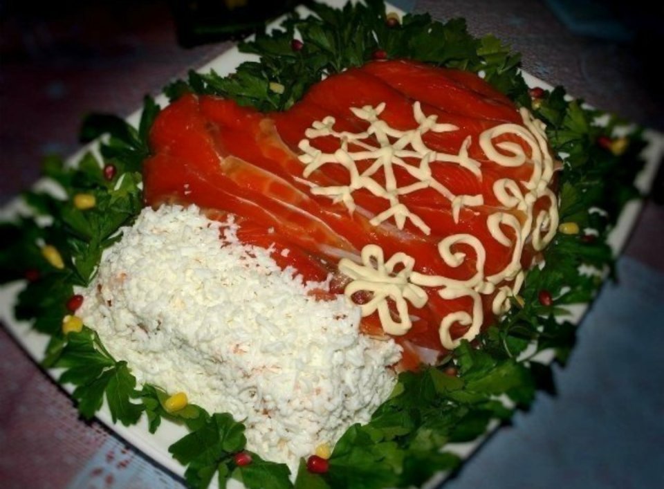 Салат рябина на снегу рецепт с фото
