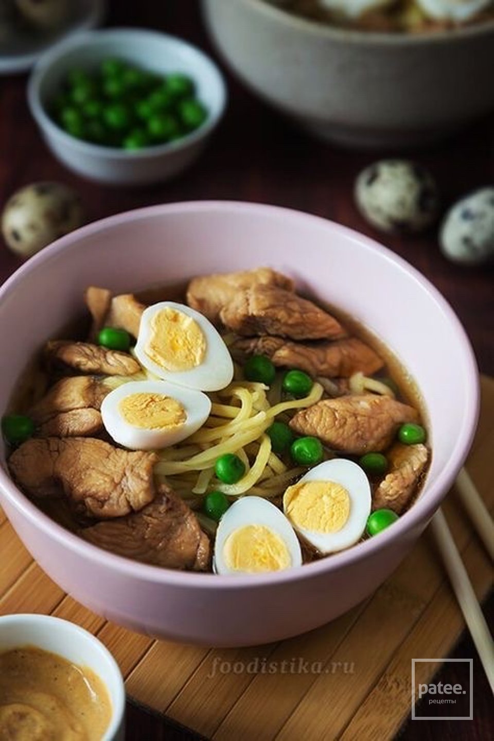 Суп «Рамен» с куриным филе и лапшой🍲 - рецепт с фотографиями - Patee.  Рецепты